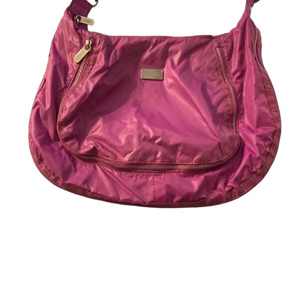 Zumba Large Fuchsia Nylon Crossbody - Picture 2 of 11